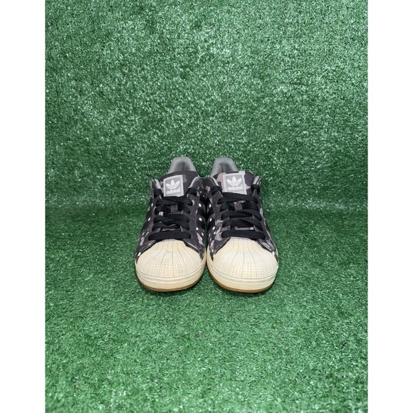 Adidas Superstar Shoes Women 8.5 Mens 7 Black Polka Dot Shell Toe Casual Sneaker - Picture 5 of 9